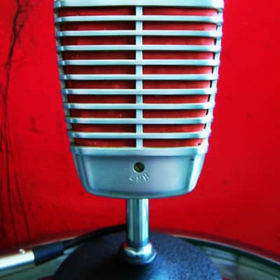 Vintage 1950's Shure 51 dynamic Microphone multi Z w cable Nat King Cole 55 55S 737A image 4