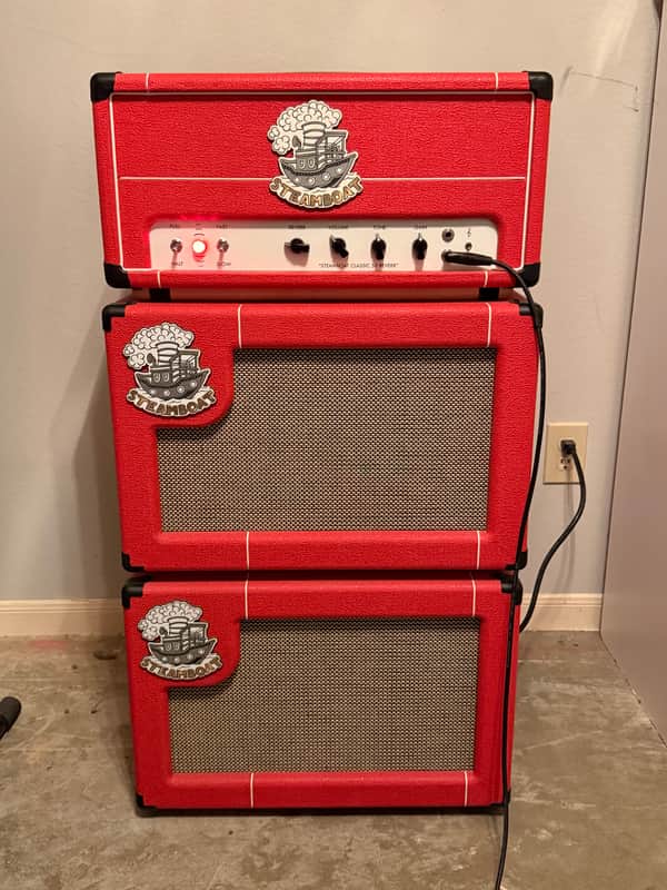 Steamboat Classic 50 Reverb w/ 2 1x10" Cabs 2019 - Red Tolex image 1