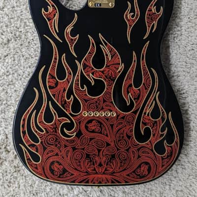 Fender James Burton Telecaster Guitar, Maple Fingerboard, Red Paisley Flames USA image 4