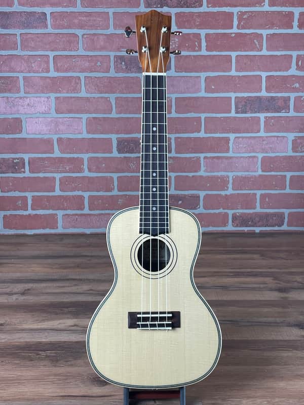 Lanikai Spruce Solid Top Morado Back and Sides Concert Ukulele image 1