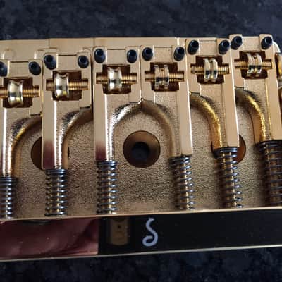 Schaller 3d-6 Solid Brass Hardtail Bridge for Tele & Strat image 1