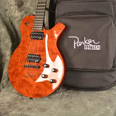 Parker PM-20 Single Cut Dual Humucker Neck Thru Quilted Bubinga Top w Deluxe Gigbag Included image 8