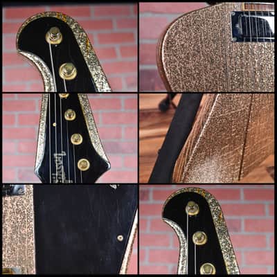 Gibson Custom Shop Original Firebird V 1 of 1 Gold Sparkle NAMM 1991 Owned by G.E. Smith / Signed & Dated by Tom Murphy w/OHSC image 12