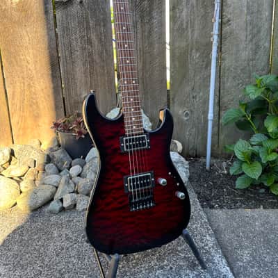 Tom Anderson Guitarworks Drop Top 2017 - Cajun Red to Black Burst image 9