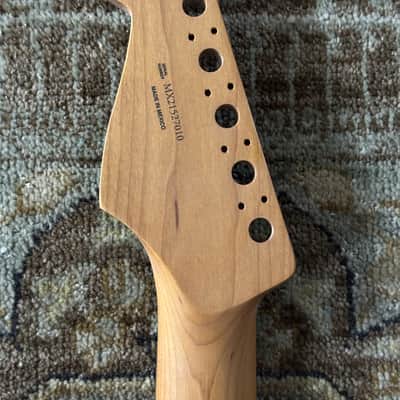 Fender Roasted Maple Strat Neck, 22 Jumbo Frets, 12", Pau Ferro, Flat Oval Shape image 9