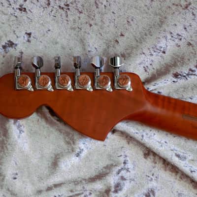 GB Liuteria build to order Traditional Strato walnut burl brown relic image 16