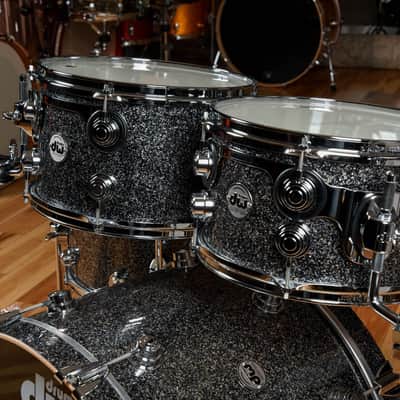 DW Drums - Drum Workshop Maple/Mahogany - Black Galaxy -Custom Made Shell Layup Dimensions! image 5