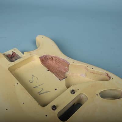 1994 Fender USA Stratocaster Guitar Body Vintage White image 7