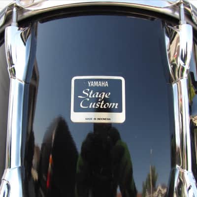 Yamaha Stage Custom Drum Set Shell Pack Black Lacquer Made In Indonesia USED KIT image 7
