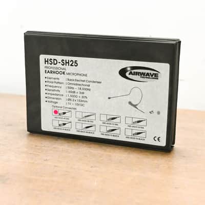 Airwave Technologies HDS-SH25 Professional Earhook Mic w/ 4-Pin Hirose CG0142T image 8