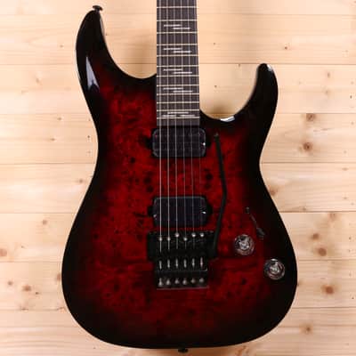 Schecter Omen Elite-6 FR - Rosewood Fingerboard, Black Cherry Burst image 1