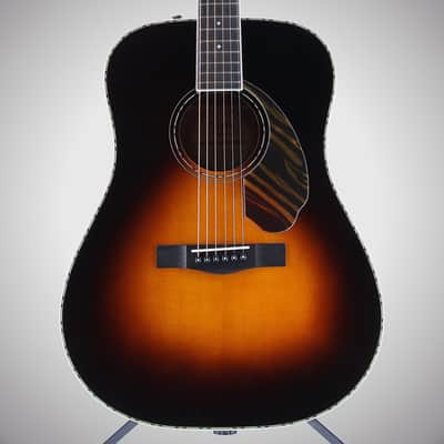 Fender Certified Pre-Owned PD-220E Dreadnought, Ovangkol Fingerboard, 3-Color Vintage Sunburst (Q11) (05718) image 1