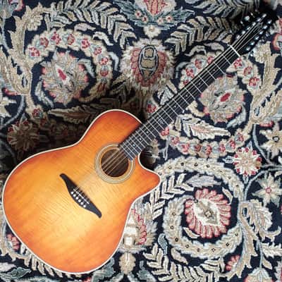 Alvarez Yairi DY87-12VS 12 string acoustic electric guitar - DY Flamed Vintage Sunburst image 2