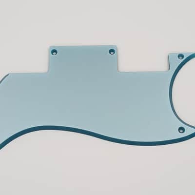 metallic ice blue acrylic pickguard for epiphone sg special guitar image 2