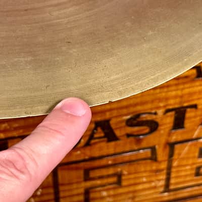 14" Zildjian A 1930s 1st / 2nd / Pre-Trans Stamp Hi-Hat Single Splash Cymbal 514g *Video* image 8