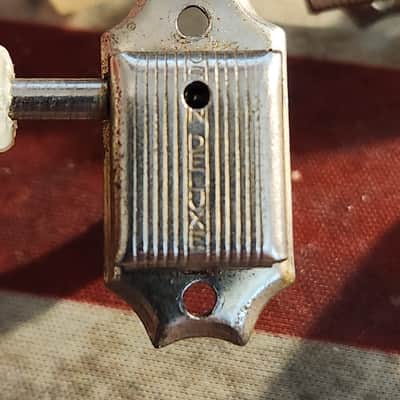 Vintage Kluson Single Line Single Ring Keystone Tuners 1958-1959 - Nickel Les Paul Burst image 3