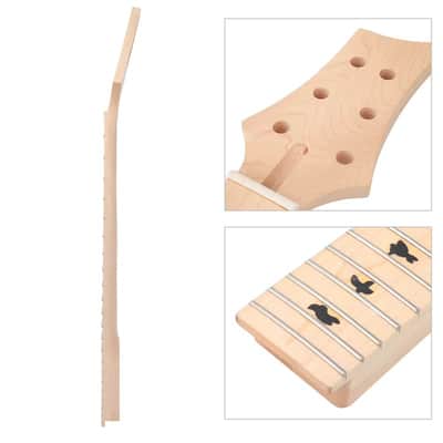 Maple Wood Electric Guitar Neck, 22 Frets Maple Fingerboard Doves image 4
