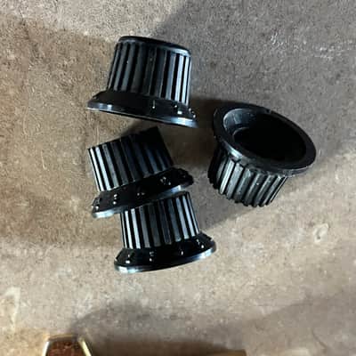set Fender Japan F logo knobs black guitar bass Lyte image 3