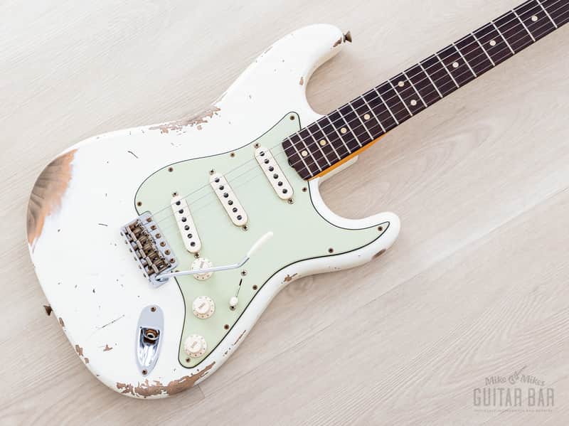 Fender Custom Shop 1961 Stratocaster Heavy Relic Aged Olympic White image 1