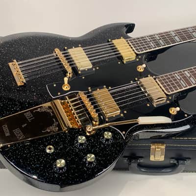 Bell & Hern  Custom Doubleneck 6/12 2019 Black Galaxy Sparkle image 10