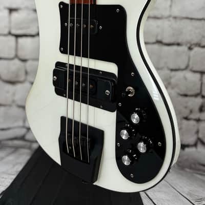 1995 Rickenbacker 4003 4-String - White with Black Hardware/Black Trim image 4