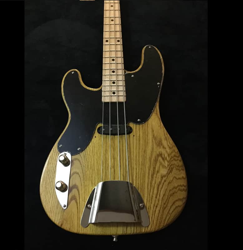 Wrong Way Customs 51/55 P Bass 2017 Natural Amber Left Handed Lefty Guitar Swamp Ash Maple image 1