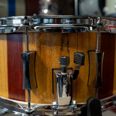 Pork Pie Striped Paduk Sap w/Chrome Hardware and Matching X-Click 14x6.5 Snare Drum image 4