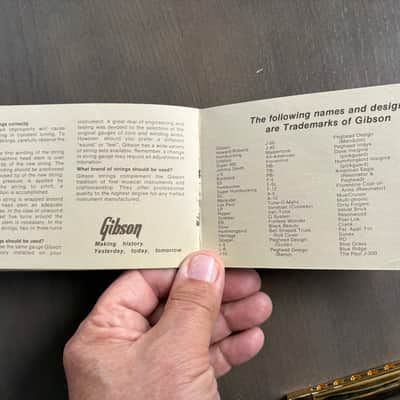 Gibson Vintage 1980’s Owners Manual Rare! “American Made, World Played” Les Paul SG image 12