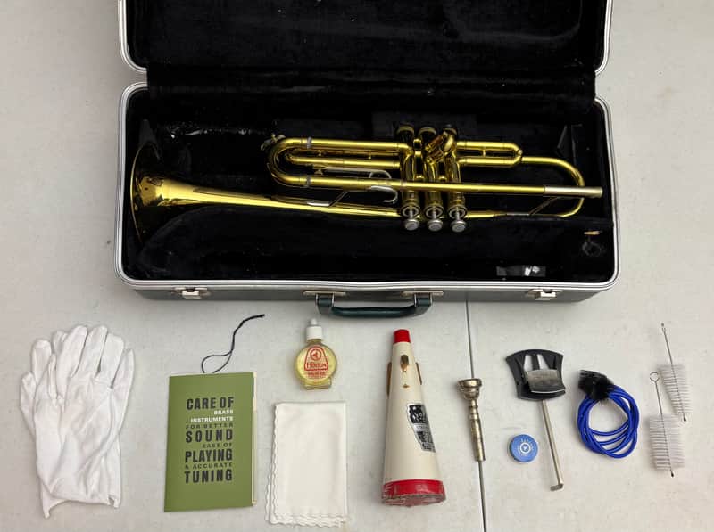 Vintage Bundy Bb Trumpet – c. Late 1960s – Case, Bach 7C, Mute & Accessories image 1