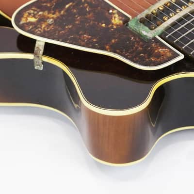 1973 Carl Barney No. 14 7-String Archtop Electric Acoustic Jazz Guitar Dark Sunburst Vintage Original Rare Early Production Made for Bucky Pizzerelli w/ Original Hard Case image 8