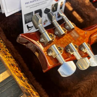 ♚AMAZING♚PRS Artist Custom PAULS GUITAR ♚ HONDURAN !♚ 'AAAAA' Flame ♚ BLACK GOLD ♚ Brushstroke Birds ♚7.6LB♚22*24 image 17