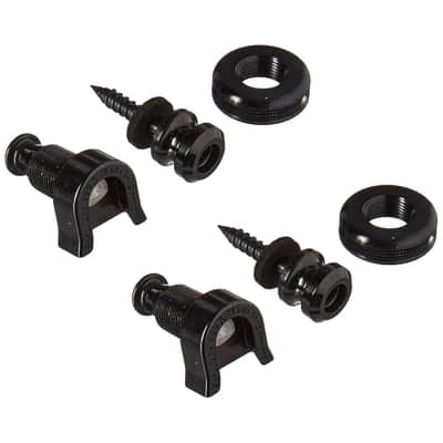 Schaller S-Locks Guitar Strap Lock System, Black Chrome image 3