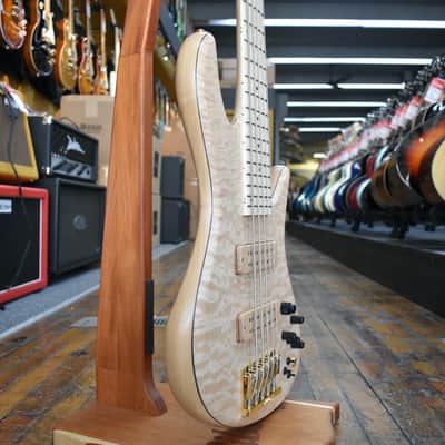 Fodera Artie Reynolds Signature Emperor 5 Elite 5-String Bass Maple Quilted w/Birdseye Maple Fingerboard, Hard Case image 2