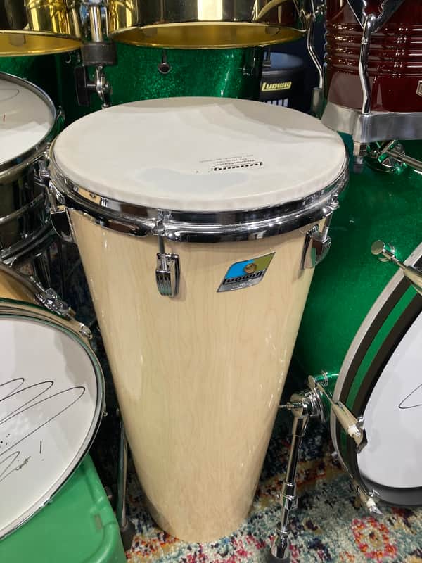 Frankie Banali's Quiet Riot, Ludwig 12" No. 2374P Conga w/Case Blue/Olive - Maple Cortex image 1