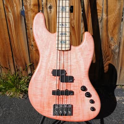 Spector USA Coda 4 DLX - Trans Pink Stain Matte 4-String Bass Guitar w/  Deluxe Protec Gig Bag (2023) image 7