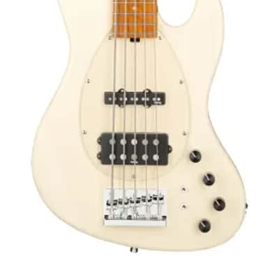 Sadowsky MetroExpress 21-Fret Vintage M/J Bass, Roasted Maple Fingerboard, 5-String - Solid Olympic White High Polish image 2