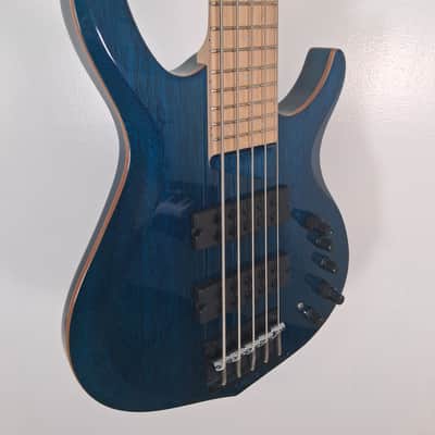 Sire 2nd Generation Marcus Miller M2 TBL 5-String with Maple Fretboard 2019 - Transparent Blue image 4