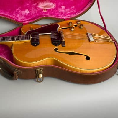 Gibson  Byrdland N (Pre-Production) Thinline Hollow Body Electric Guitar (1955), ser. #A-20986, original brown hard shell case. image 12