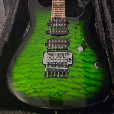Charvel MJ San Dimas Style 1 HSH FR PF QM 2020 - Present - Transparent Green Burst image 1