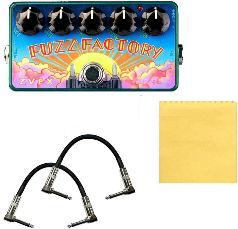 ZVEX Effects Fuzz Factory Vexter Series Fuzz Guitar Pedal + Two 6” Patch Cables + Liquid Audio Polishing Cloth image 1