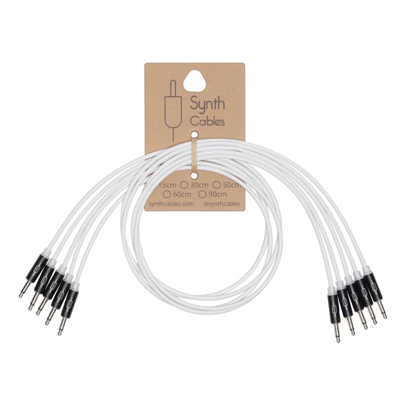 Synth Cables Eurorack LED Patch Cables (5 x White) 15cm image 1