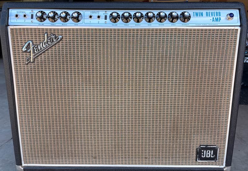 1968-69 Fender Twin reverb vintage JBL speaker amp cabinet •VIDEO• image 1