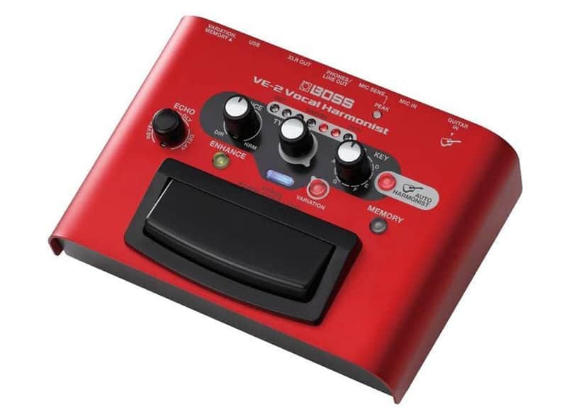 Boss VE-2 Vocal Harmonist Multi-Effect Guitar Pedal Unit - Red image 1