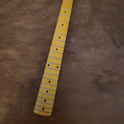 classic maple vintage tint gloss guitar neck truss rod access heel steel frets 25.5 scale guitar image 2