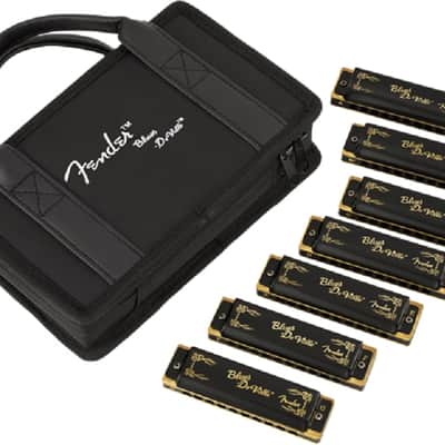 Fender Blues DeVille Harmonica, Pack of 7, with Case image 1