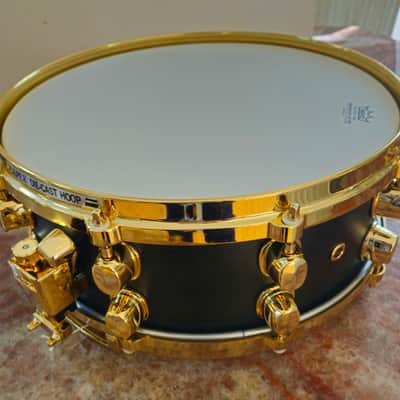 Mapex Black Panther 14" Maple Snare Drum Gold Die-Cast Hoops MINT Rare image 1