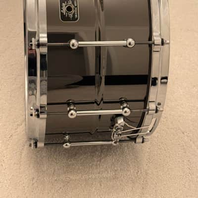 Ludwig Universal Brass 8x14" Snare Drum with Die cast Hoops 2022 - Present - Black Nickel over Brass with Chrome Hardware image 1