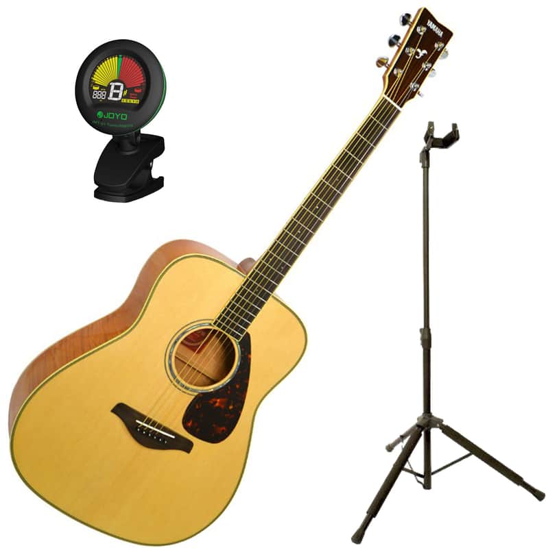 Yamaha FG740SFM FG-740 Acoustic Solid Top Folk Guitar w/ Stand and