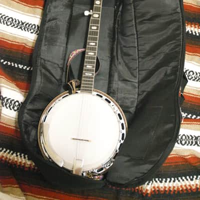 Iida Model 229 5 string Archtop Resonator Banjo 1979 natural w/ gig bag image 20