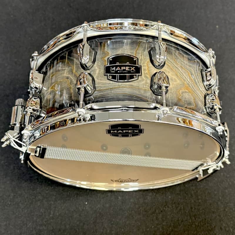 Mapex Saturn VI 6.5X14" Snare Drum - Black Ink Burst image 1
